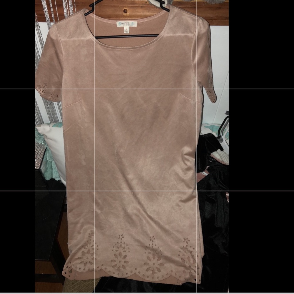 Velvet skin colored dress